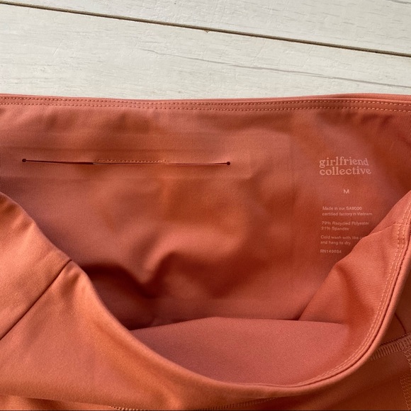 Girlfriend Collective High Rise Leggings Compression Brick Sz M Inseam 23 3/4 - Picture 6 of 11